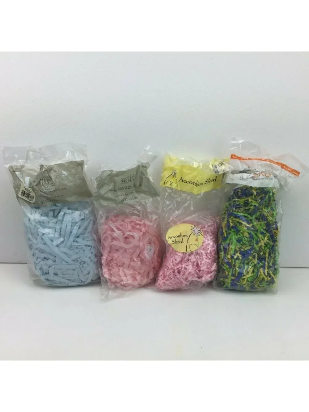 Shred Accordion Crinkle Streamer Tissue Paper Gift Box Filler Green Pink Blue